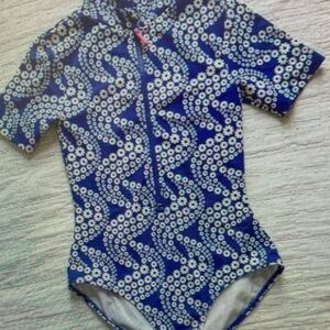 Blue Floral Kids Swimwear